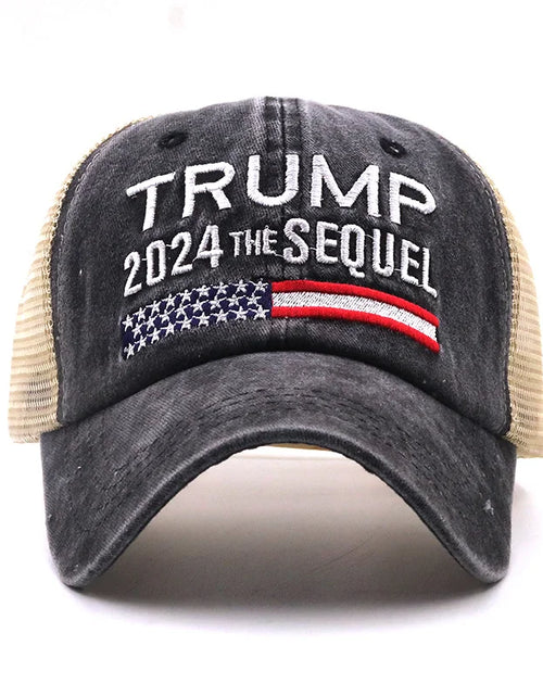 Load image into Gallery viewer, Hot Trump 2024 American Presidential Hat Make America Great Again Hat Donald Trump Republican Hat Cap MAGA Embroidered Mesh Cap
