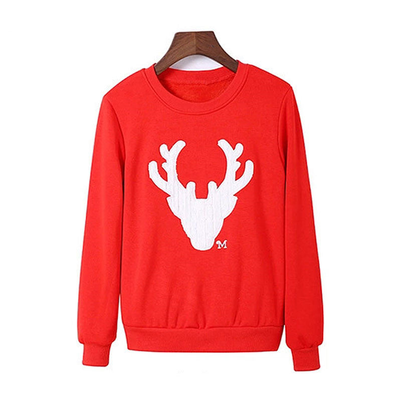 Christmas deer head long sleeve family wear