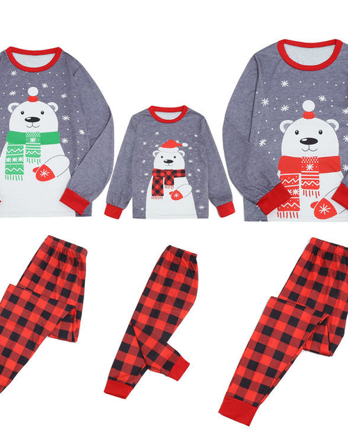 Load image into Gallery viewer, Home Wear Bear Print Parent-child Suit Christmas
