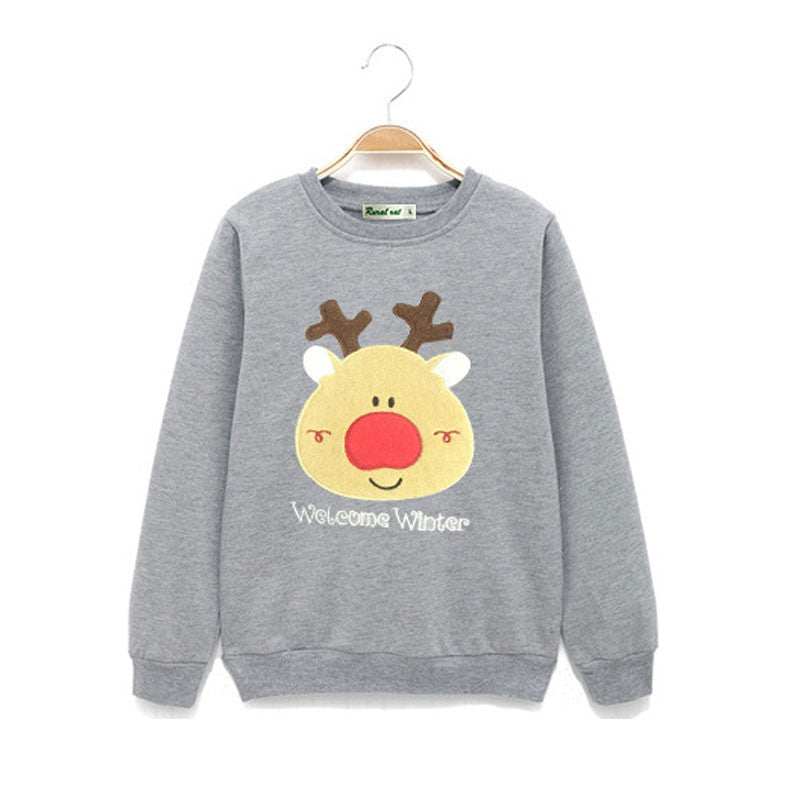 Christmas deer head long sleeve family wear