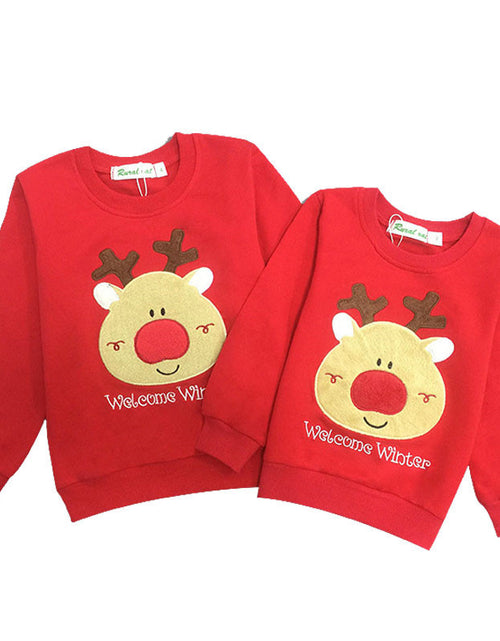 Load image into Gallery viewer, Christmas deer head long sleeve family wear
