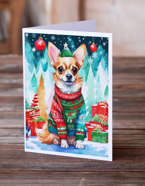 Load image into Gallery viewer, Chihuahua Christmas Greeting Cards Pack of 8
