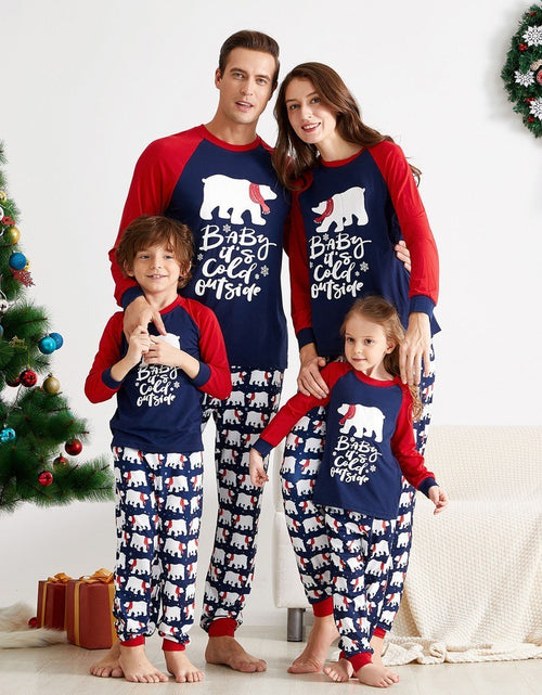 Load image into Gallery viewer, New Christmas Elements Printed Parent-Child Wear Set  Family Wear Home Wear Set
