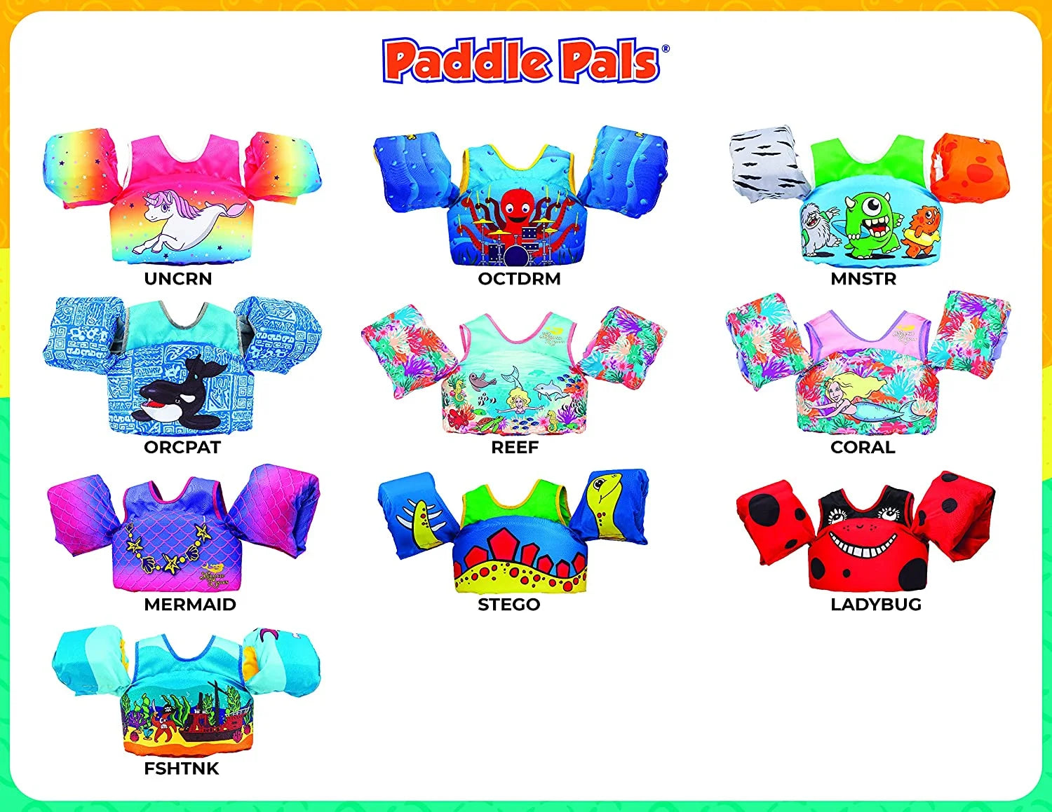 Paddle Pals Life Jacket USCG Approved, Kids Swim Vest, 30 to 50 Lbs, Fish Tank