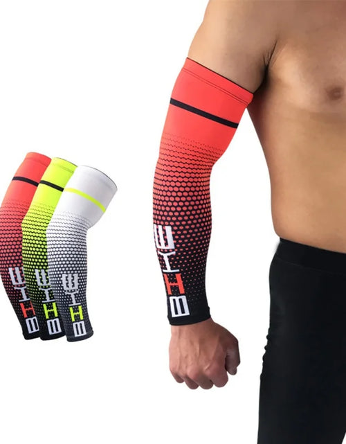 Load image into Gallery viewer, 1Pair Cooling Men Cycling Running Sport Sun UV Sun Protection Cuff Cover Protective Arm Sleeve Bike Sport Arm Warmers Sleeves
