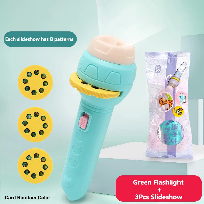 Flashlight Projector Torch Lamp Toy Cute Cartoon Creativity Toy Torch Lamp Flashlight Projector Toy Baby Sleeping Story Book