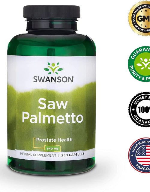 Load image into Gallery viewer, Saw Palmetto Herbal Supplement for Men Prostate Health Hair Supplement Urinary Health 540 Mg 250 Capsules
