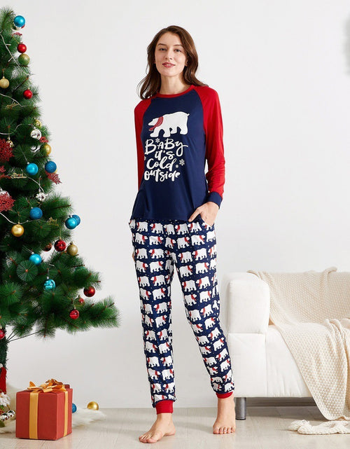 Load image into Gallery viewer, New Christmas Elements Printed Parent-Child Wear Set  Family Wear Home Wear Set
