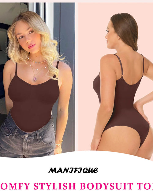 Load image into Gallery viewer, 3 Packs Women Slimming Bodysuits Shapewear Tops Tummy Control Thong Body Shaper Spaghetti Strap Camisole
