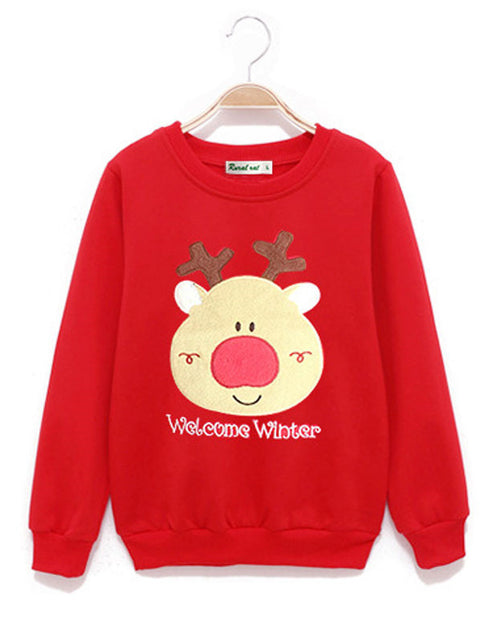 Load image into Gallery viewer, Christmas deer head long sleeve family wear
