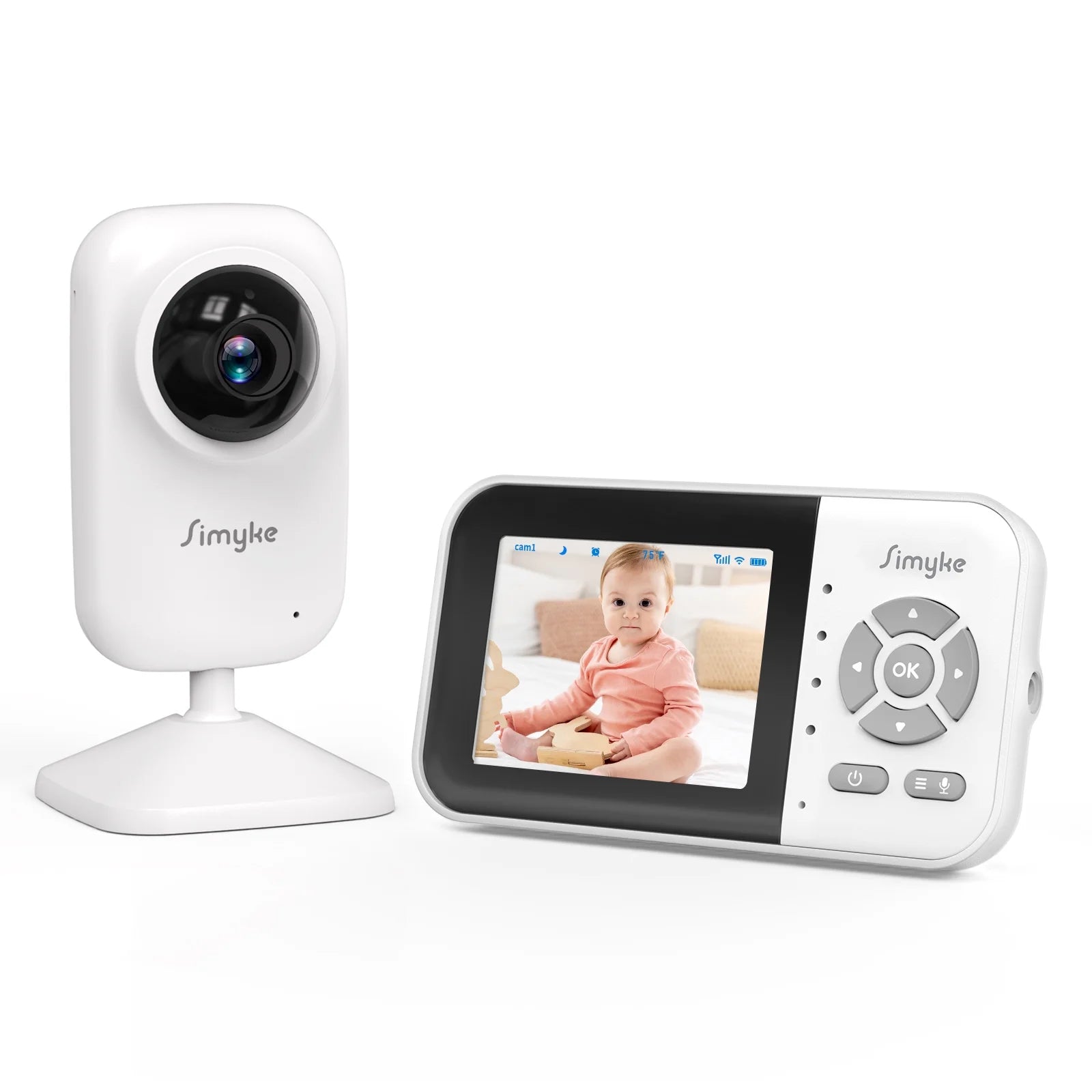 Upgrate Video Baby Monitor,Wifi Baby Camera,2.8" LCD Display and App Control,1200Ft Long Range,2 Way Talk,Auto Night Vision,Sound Alert,Vox,Temperature Sensor 5 Lullabies Feeding Remind