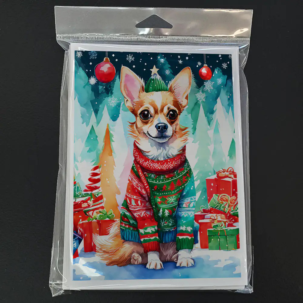 Chihuahua Christmas Greeting Cards Pack of 8