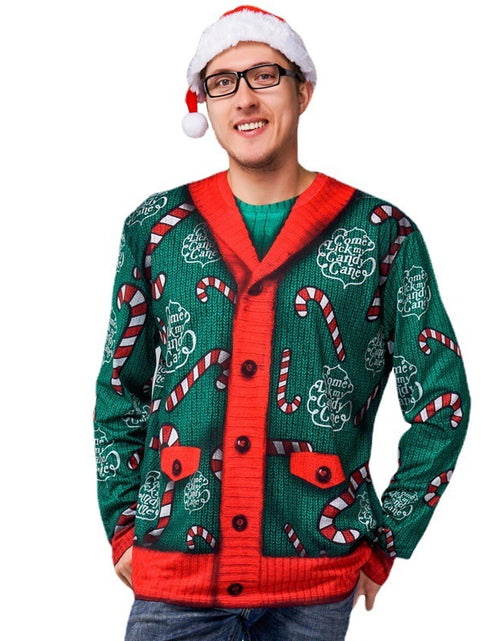 Load image into Gallery viewer, Christmas Sweater Printed Long Sleeve T-shirt Stage Wear Performance Wear
