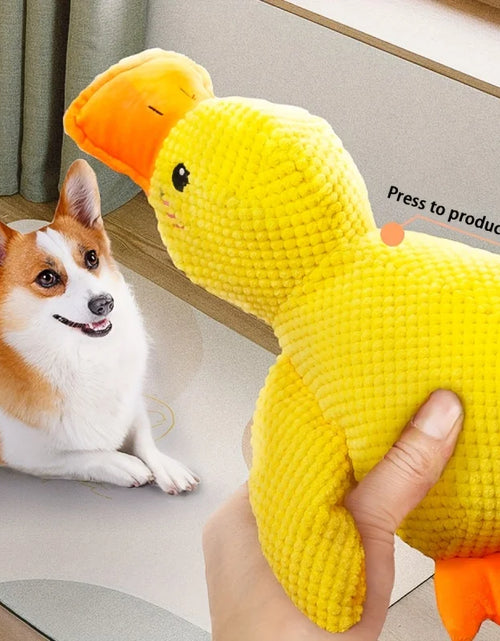 Load image into Gallery viewer, 1Pc Large Duck-Shaped Squeaky Plush Toy for Dogs - Teeth Cleaning, Durable Chewtoy, Interactive Fun for Engaging Playtime
