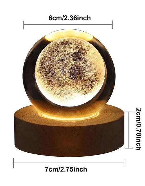 Load image into Gallery viewer, Unique 3D Crystal Ball Lamp with Galaxy and Planetary Projections USB Night Light for Cozy Atmosphere Plasma Ball
