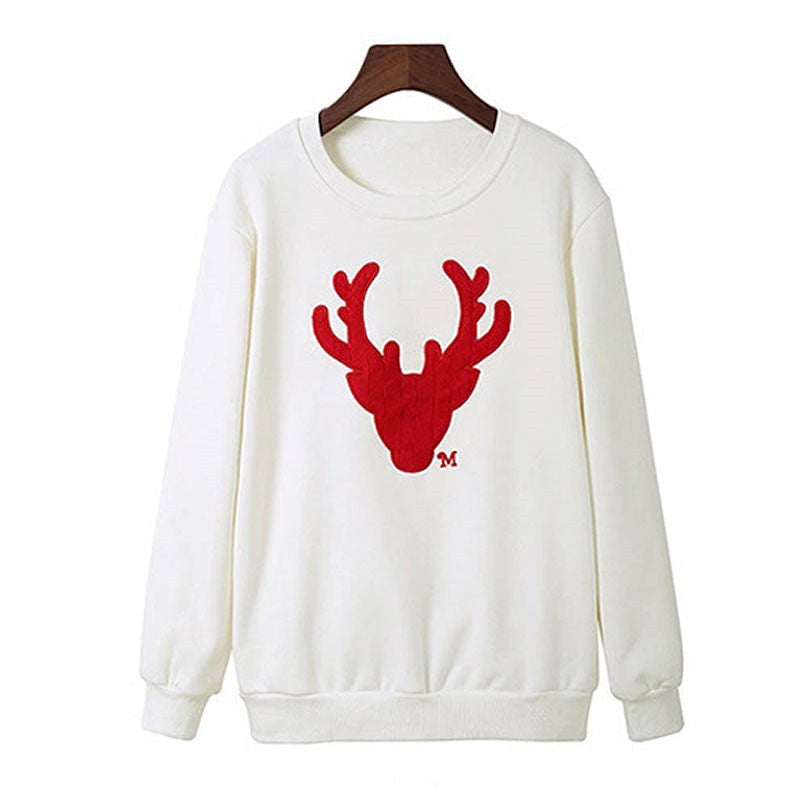 Christmas deer head long sleeve family wear