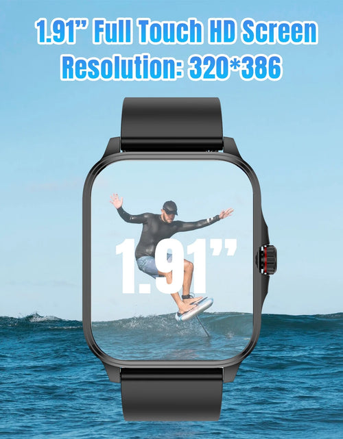 Load image into Gallery viewer, Smart Watch for Android Iphone 1.91&quot; Full Touch HD Screen Sport Fitness Tracker Waterproof Smartwatches Wireless Bluetooth Call for Men Women (Black)
