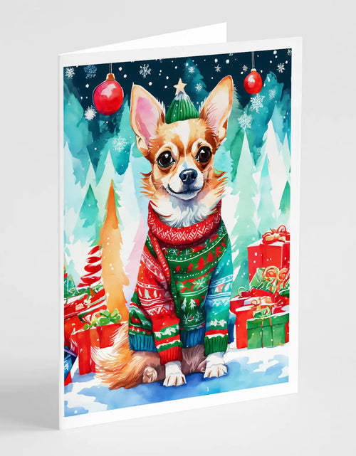 Load image into Gallery viewer, Chihuahua Christmas Greeting Cards Pack of 8
