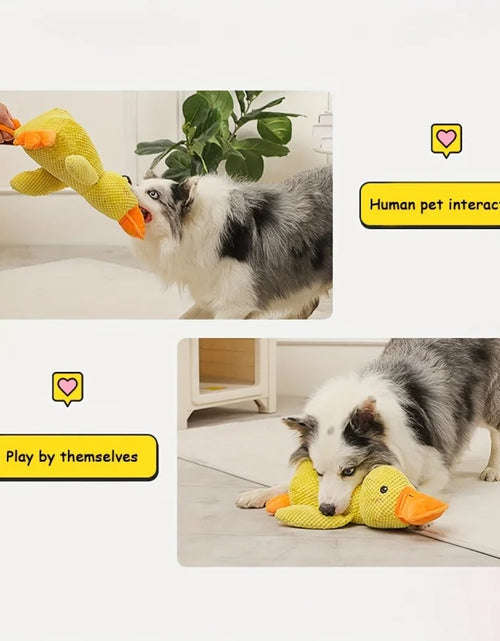 Load image into Gallery viewer, 1Pc Large Duck-Shaped Squeaky Plush Toy for Dogs - Teeth Cleaning, Durable Chewtoy, Interactive Fun for Engaging Playtime
