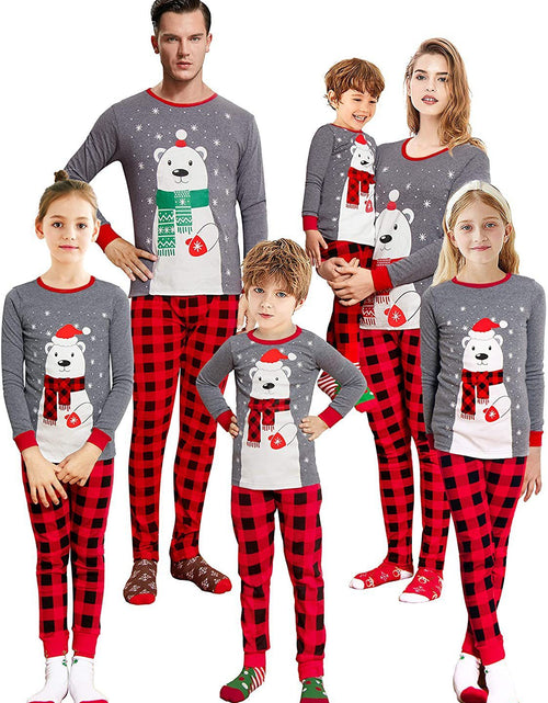 Load image into Gallery viewer, Home Wear Bear Print Parent-child Suit Christmas
