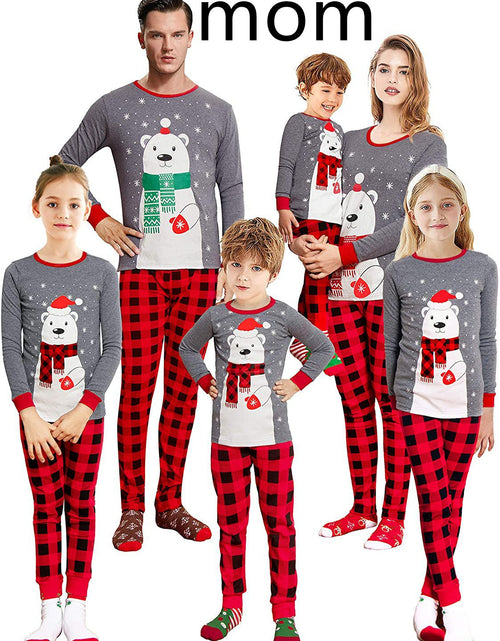 Load image into Gallery viewer, Home Wear Bear Print Parent-child Suit Christmas
