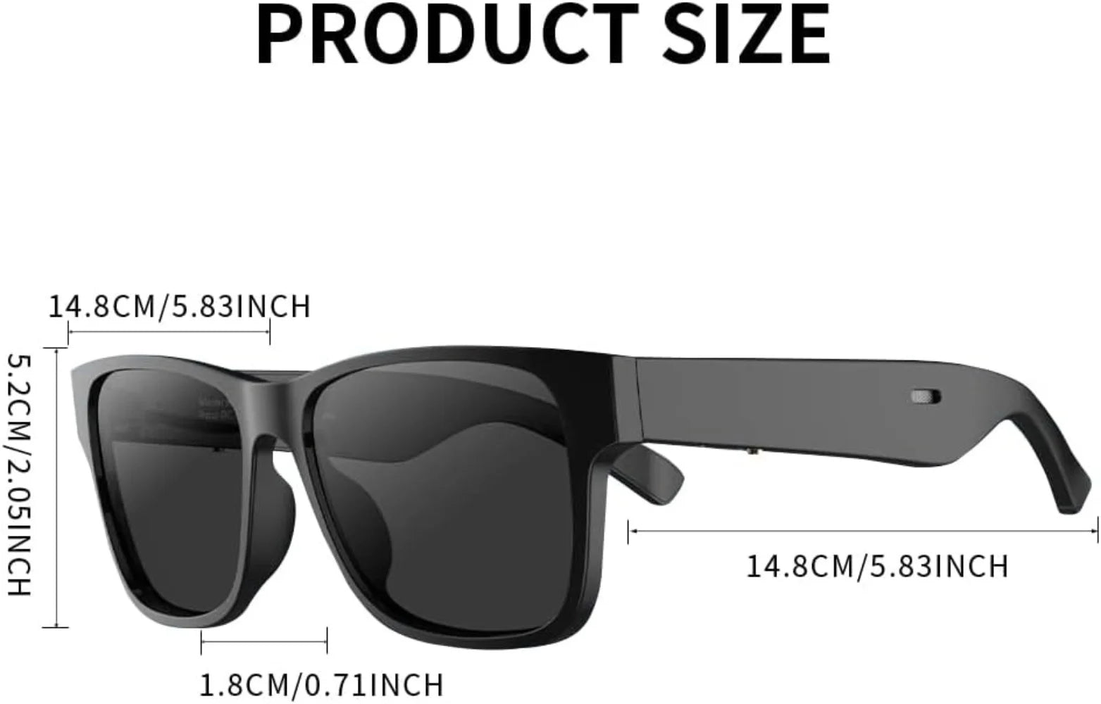 , Polarized Sunglasses with Bluetooth Speaker, Driving/Sports/Outdoor UV Protection, Unisex