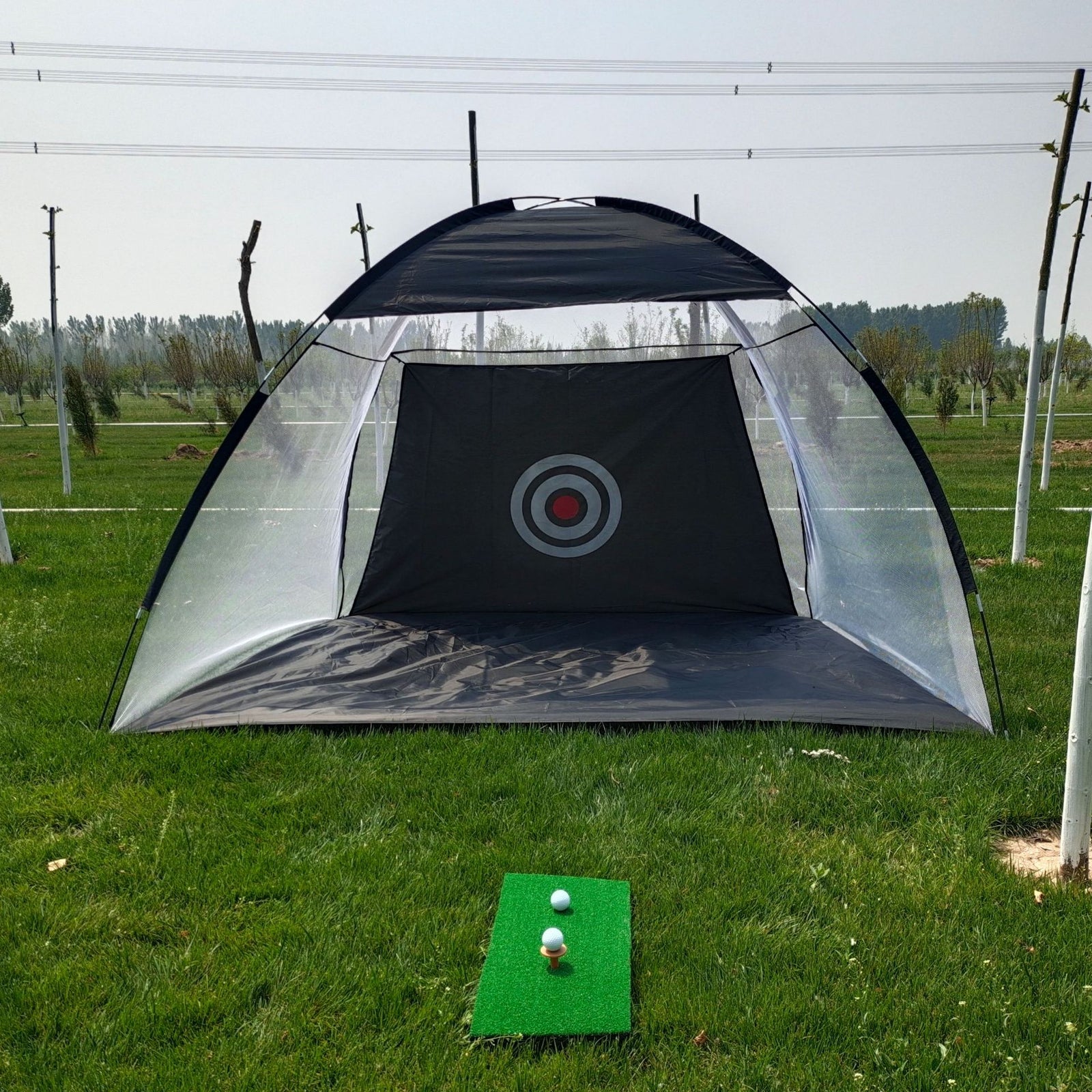 Golf Practice Net Tent Golf Hitting Cage Garden Grassland Practice Tent Golf Training Equipment Mesh Outdoor